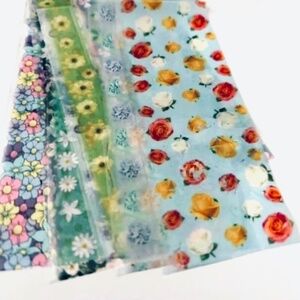 Nail Art Foil 10 sheet set mix florals